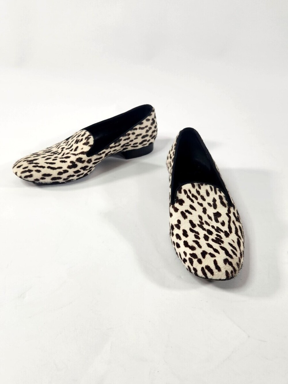 Saint Laurent pony-hair animal-print loafers Size 5